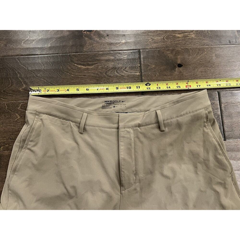 Nike Mens Khaki Tan Flat Front Stretch Woven Golf Shorts Size 34 833224-235 - Picture 10 of 10